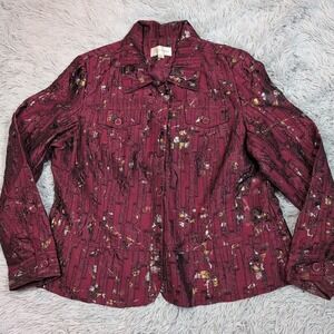 Erin London Jacket Womens XL Blazer Lightweight Coat Pockets Career Button Up‎